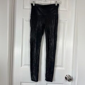 Spanx Faux Leather High Rise Leggings Black Size Large